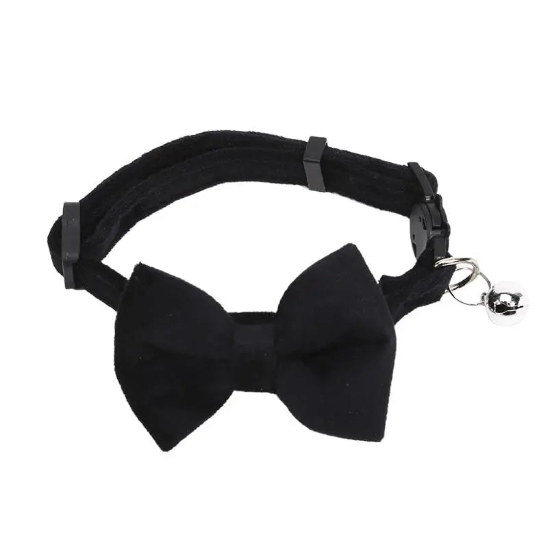 Cute Bowknot Cat Collar with Bell Adjustable Pet Collar