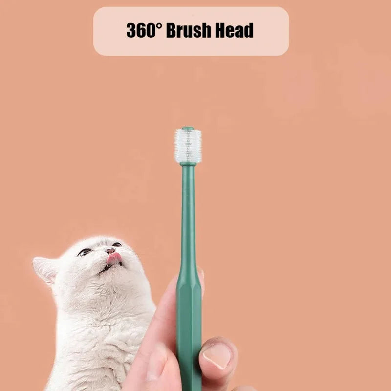 360° Pet Toothbrush Cat & Dog Oral Care for Teeth & Bad Breath