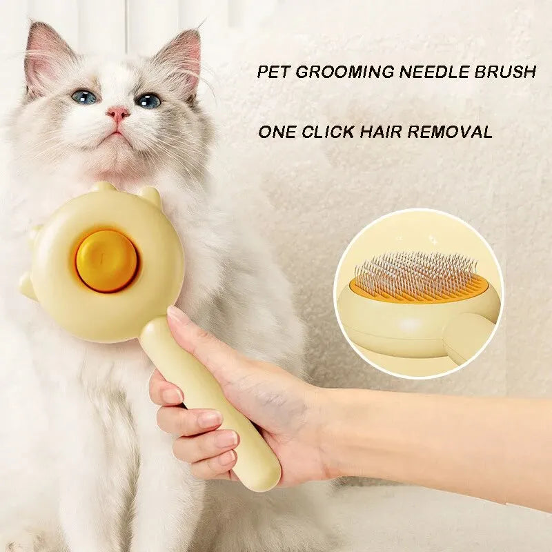 Cat & Dog Grooming Needle Brush  Pet Hair Removal & Massage