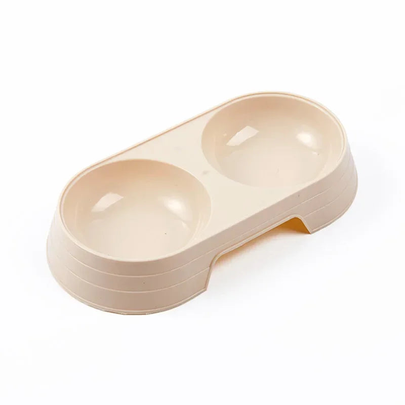 Double Pet Bowl  Macaron Feeding Dish for Cats & Dogs