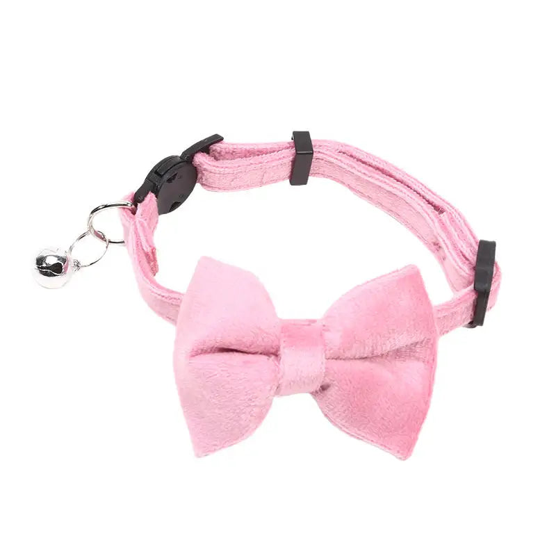 Cute Bowknot Cat Collar with Bell Adjustable Pet Collar