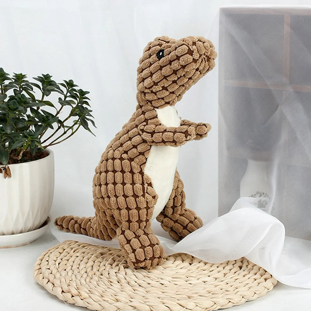 Plush Dinosaur Pet Toy Interactive Chew Toy for Small Dogs