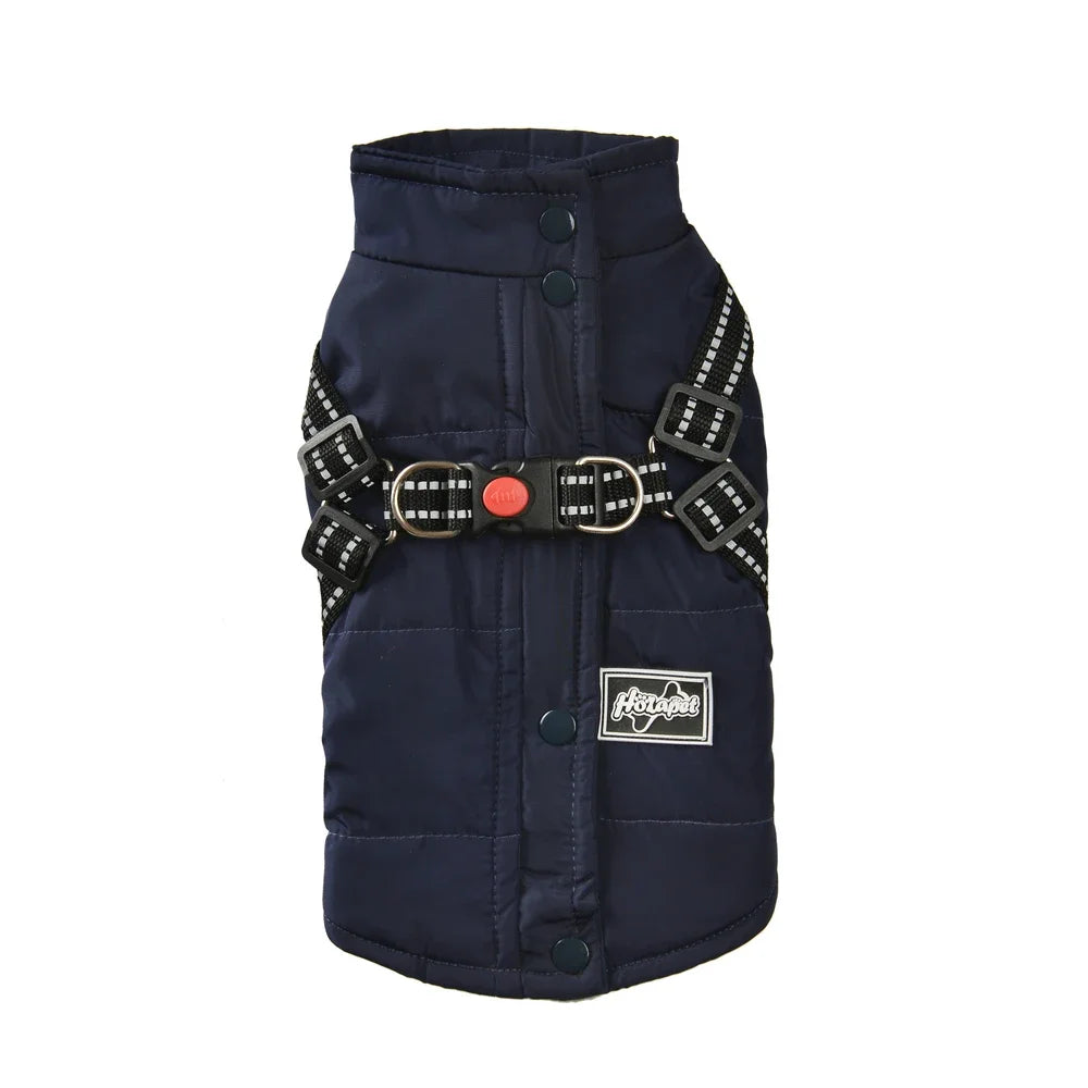 Warm Dog Jacket with Harness Winter Coat for Small Dogs