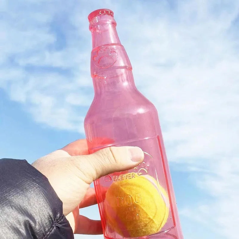 TPR Dog Chew Toy Bite-Resistant Beer Bottle & Tennis Ball