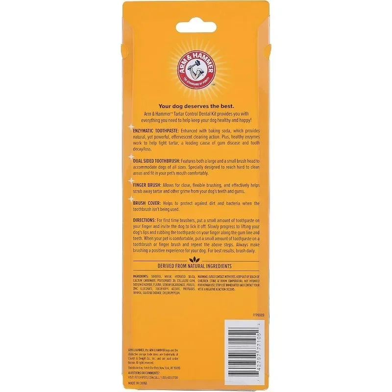 Pet Dental Care Kit Toothbrush & Toothpaste for Dogs & Cats