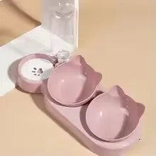 3-in-1 Pet Bowl | Tilt Diet Feeder with Gravity Water Bottle