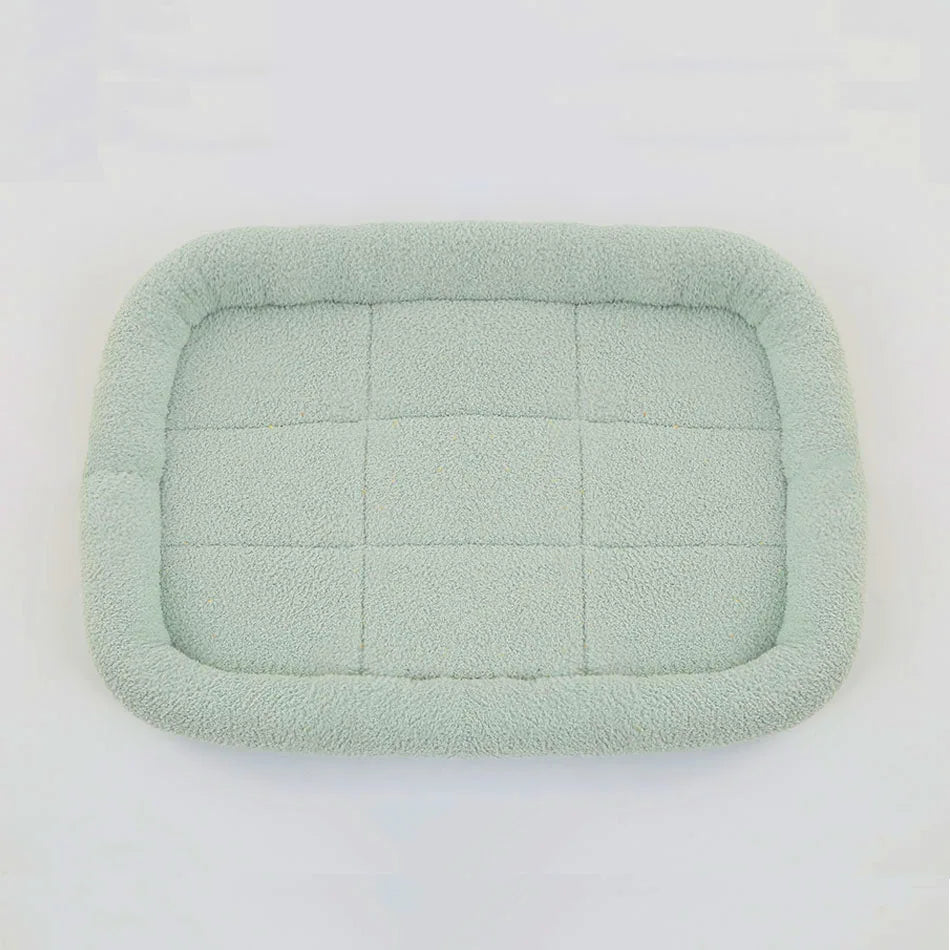 Soft Plush Pet Bed Square Dog & Cat Bed for Small, Medium & Large Pets