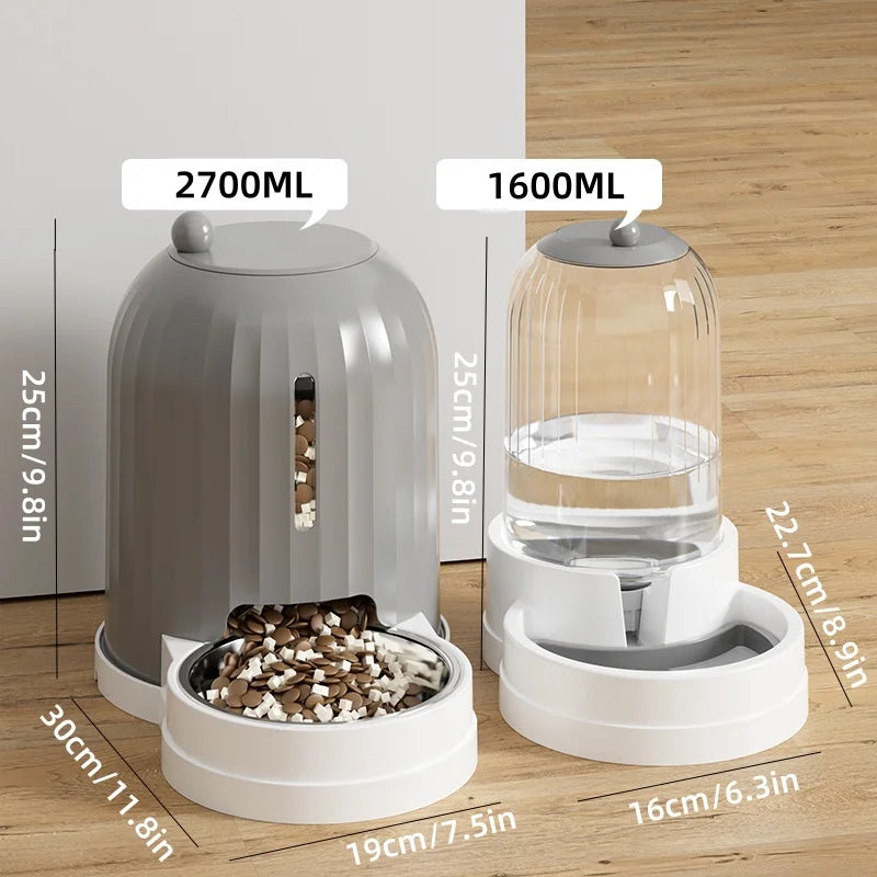 Automatic Pet Feeder & Water Dispenser  Large Capacity for Dogs & Cats