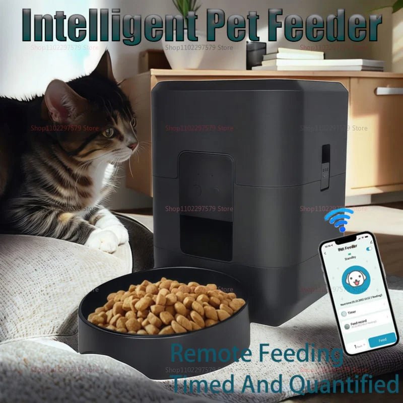 Smart 2L Pet Feeder  WiFi App-Controlled Automatic Cat & Dog Feeder