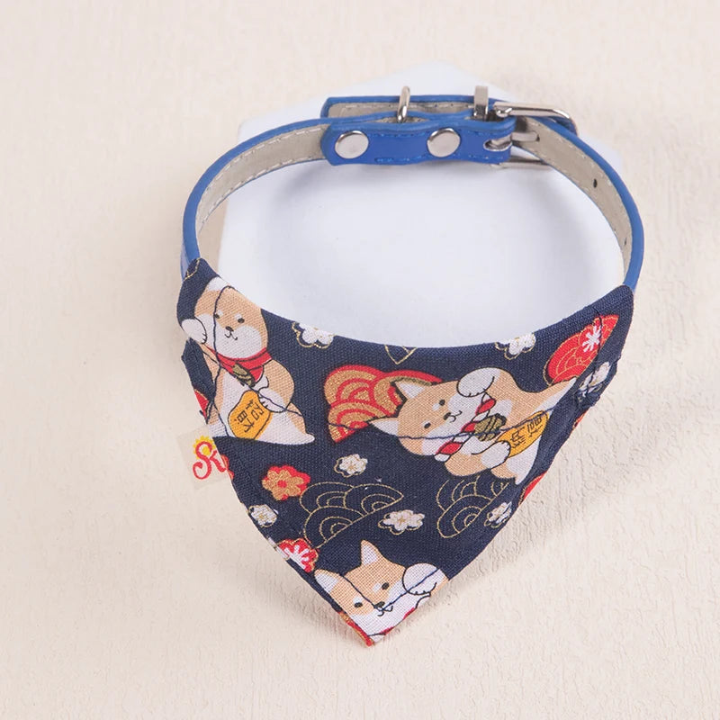PU Leather Pet Scarf Adjustable Cat & Small Dog Neckerchief