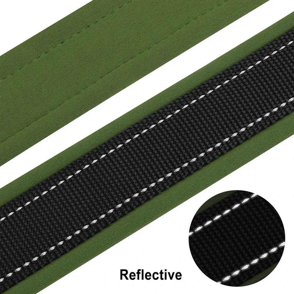 Reflective Personalized Pet Collar Engraved ID Nylon Design