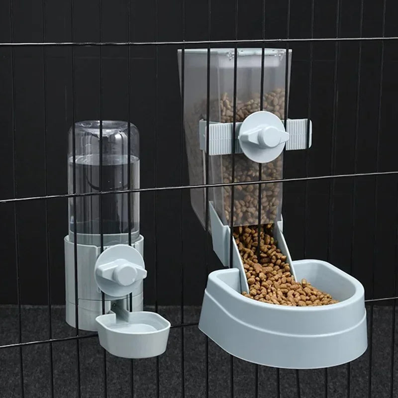 Automatic Hanging Pet Feeder & Water Bottle for Cats, Dogs & Rabbits