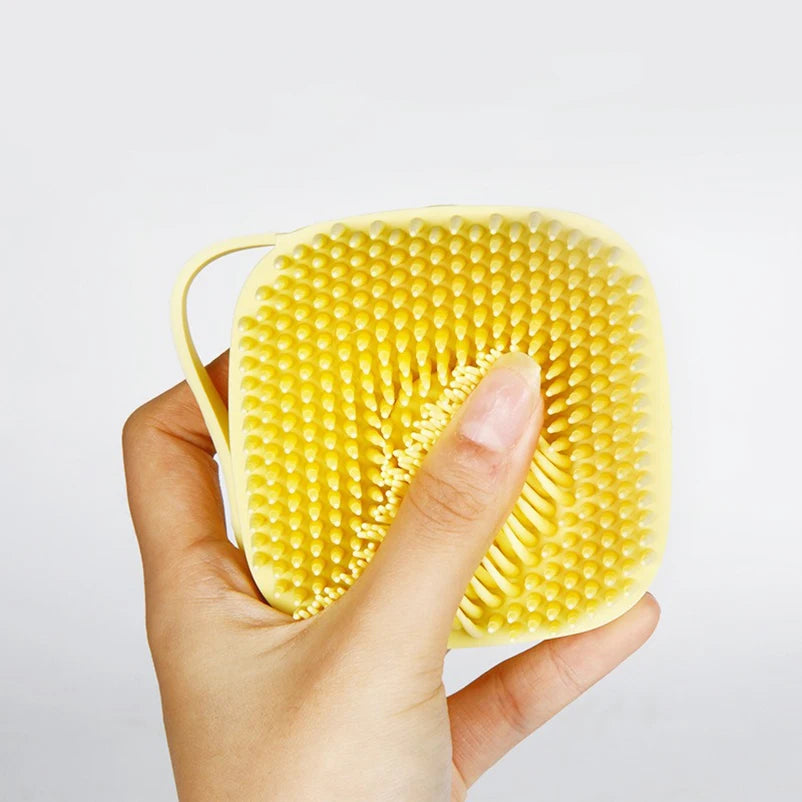 Pet Bath Massage Gloves Soft Silicone Grooming for Cats & Dogs