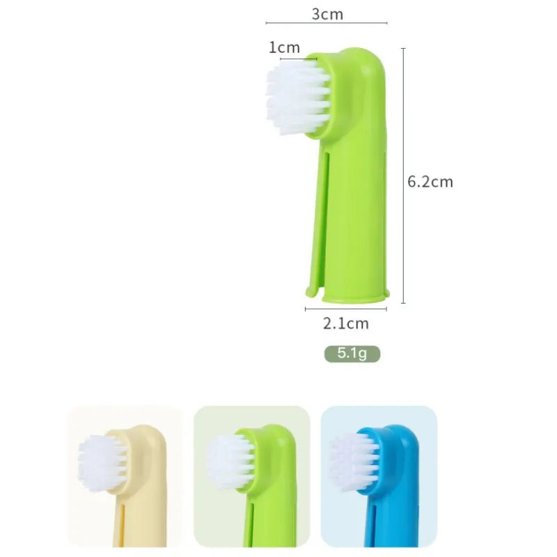 Dog Toothbrush Set 3PCS Pet Oral Care Finger Toothbrushes