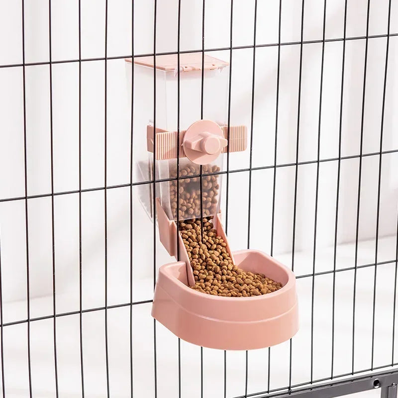 Automatic Hanging Pet Feeder & Water Bottle for Cats, Dogs & Rabbits