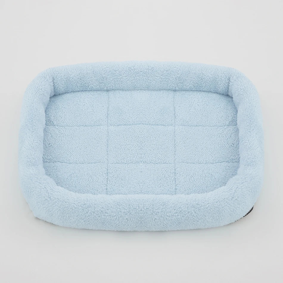 Soft Plush Pet Bed Square Dog & Cat Bed for Small, Medium & Large Pets