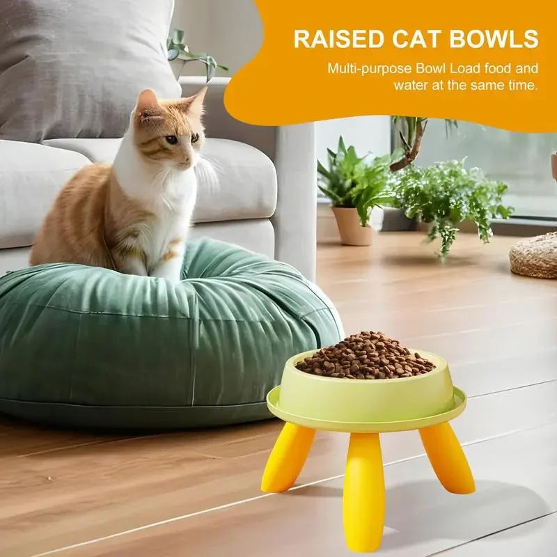 High-Legged Pet Feeding Bowl Anti-Vomit Raised Cat & Dog Feeder
