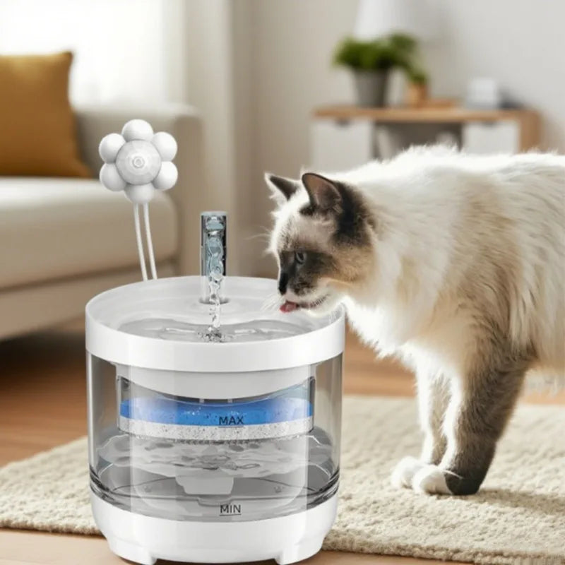 Smart USB Pet Water Fountain  Motion Sensor Cat & Dog Dispenser