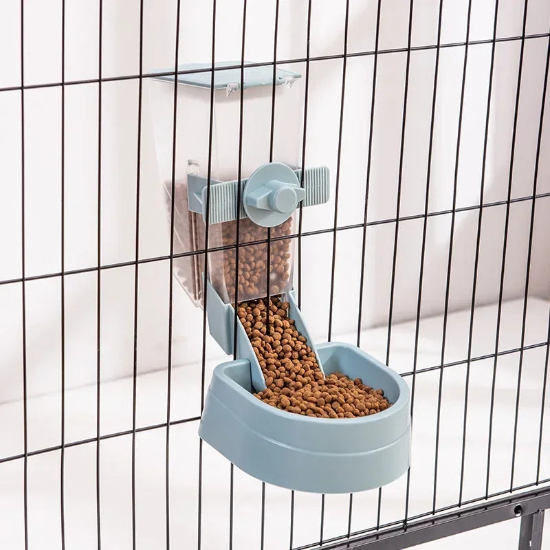 Automatic Hanging Pet Feeder & Water Bottle for Cats, Dogs & Rabbits