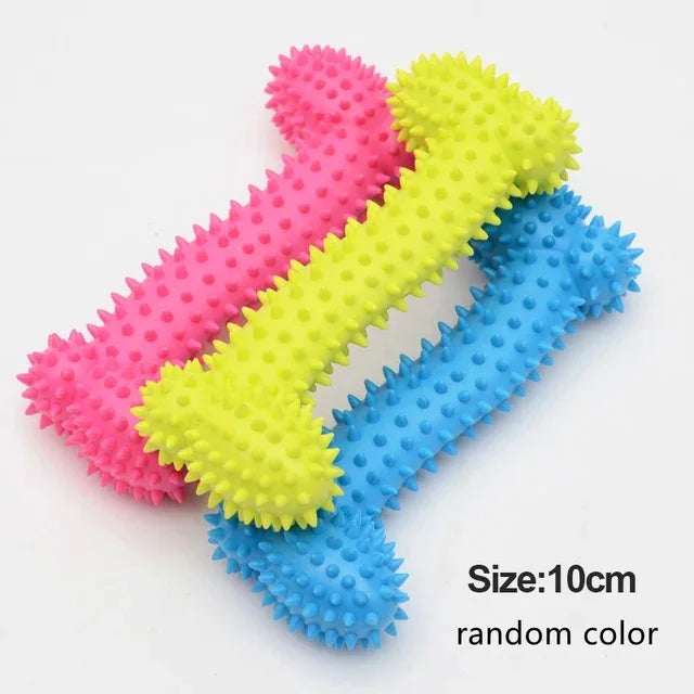 Durable Rubber Chew Toys for Small Dogs Teeth Cleaning Trainer