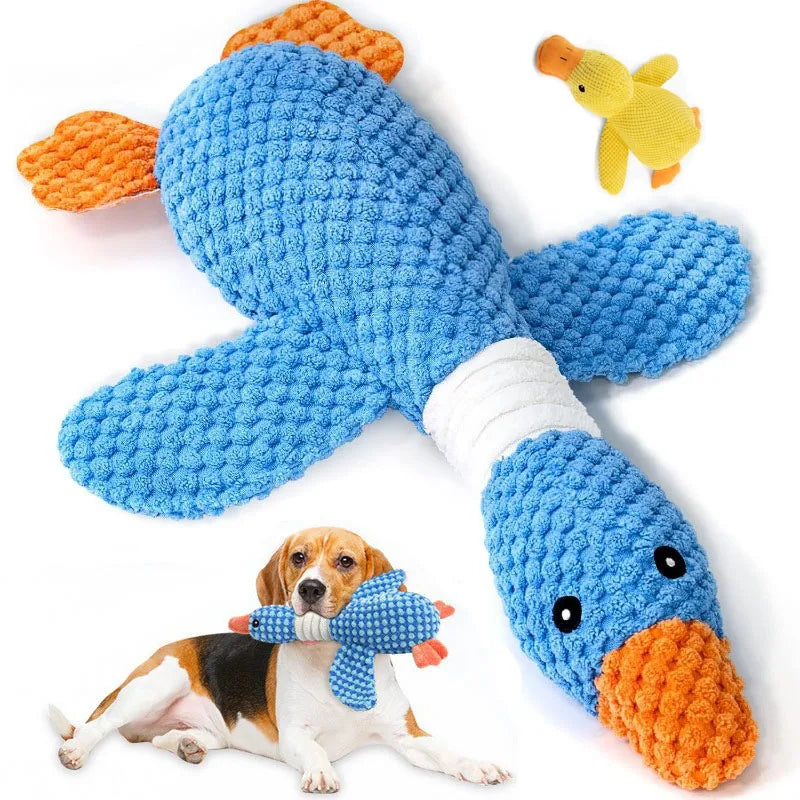 Indestructible Plush Pet Toy Chew & Squeak Toy for Dogs & Cats