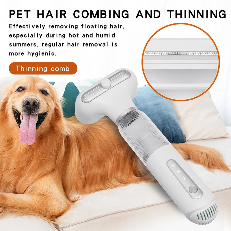 Pet Hair Dryer Brush Strong Wind Grooming Comb for Dogs & Cats