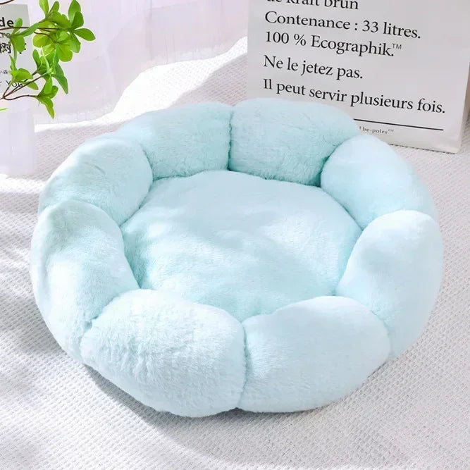Flower-Shaped Pet Bed Ultra Soft Round Cat & Dog Cushion