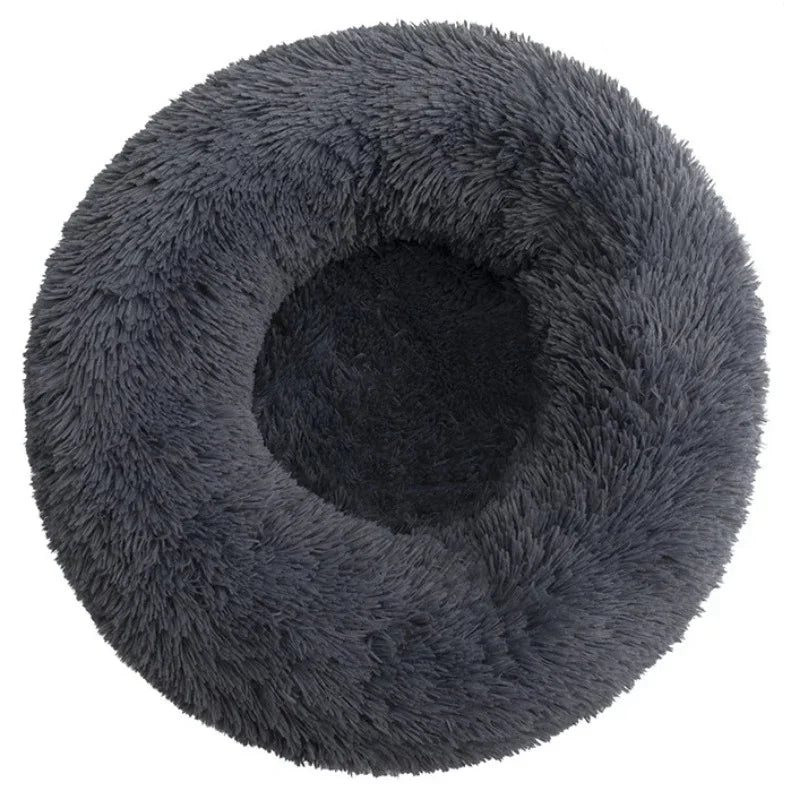 Round Plush Pet Bed Large & Medium Dog Bed, Soft Cat Bed
