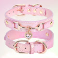 Sparkling Heart PU Pet Collar Adjustable Cat & Dog Necklace
