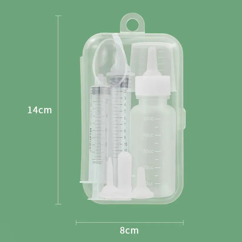Pet Feeding Device Set  Bottle & Syringe Kit for Cats & Dogs