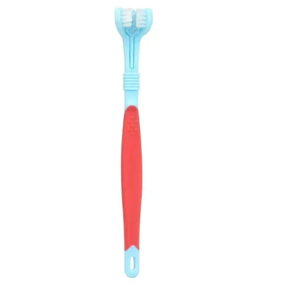 3-Sided Pet Toothbrush Tartar & Plaque Remover for Dogs & Cats