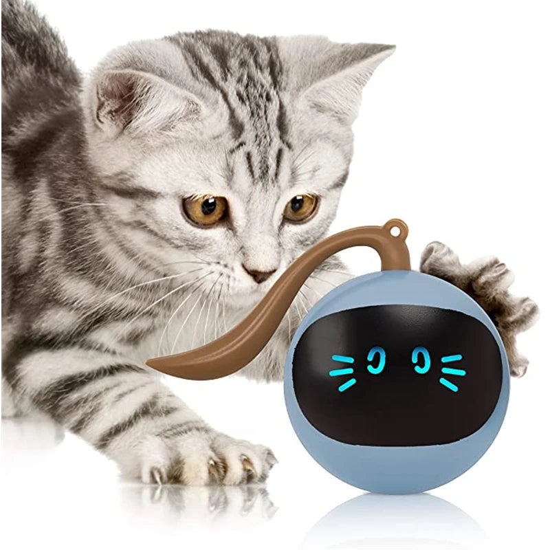 AI Smart Cat Toy Ball | USB Rechargeable Auto Moving Pet Ball