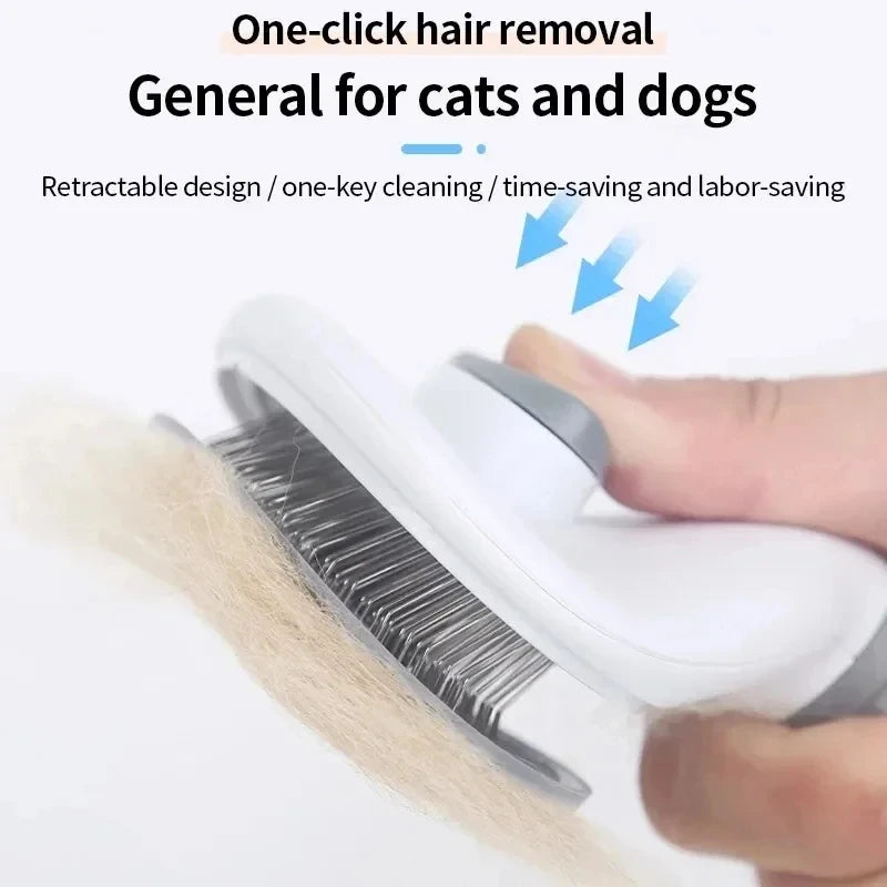 Self-Cleaning Pet Brush Dog & Cat Grooming Dematting Comb