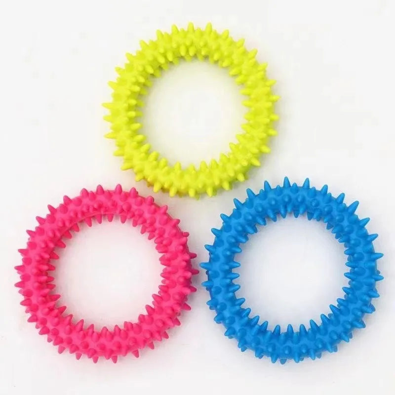 Durable Rubber Chew Toys for Small Dogs Teeth Cleaning Trainer