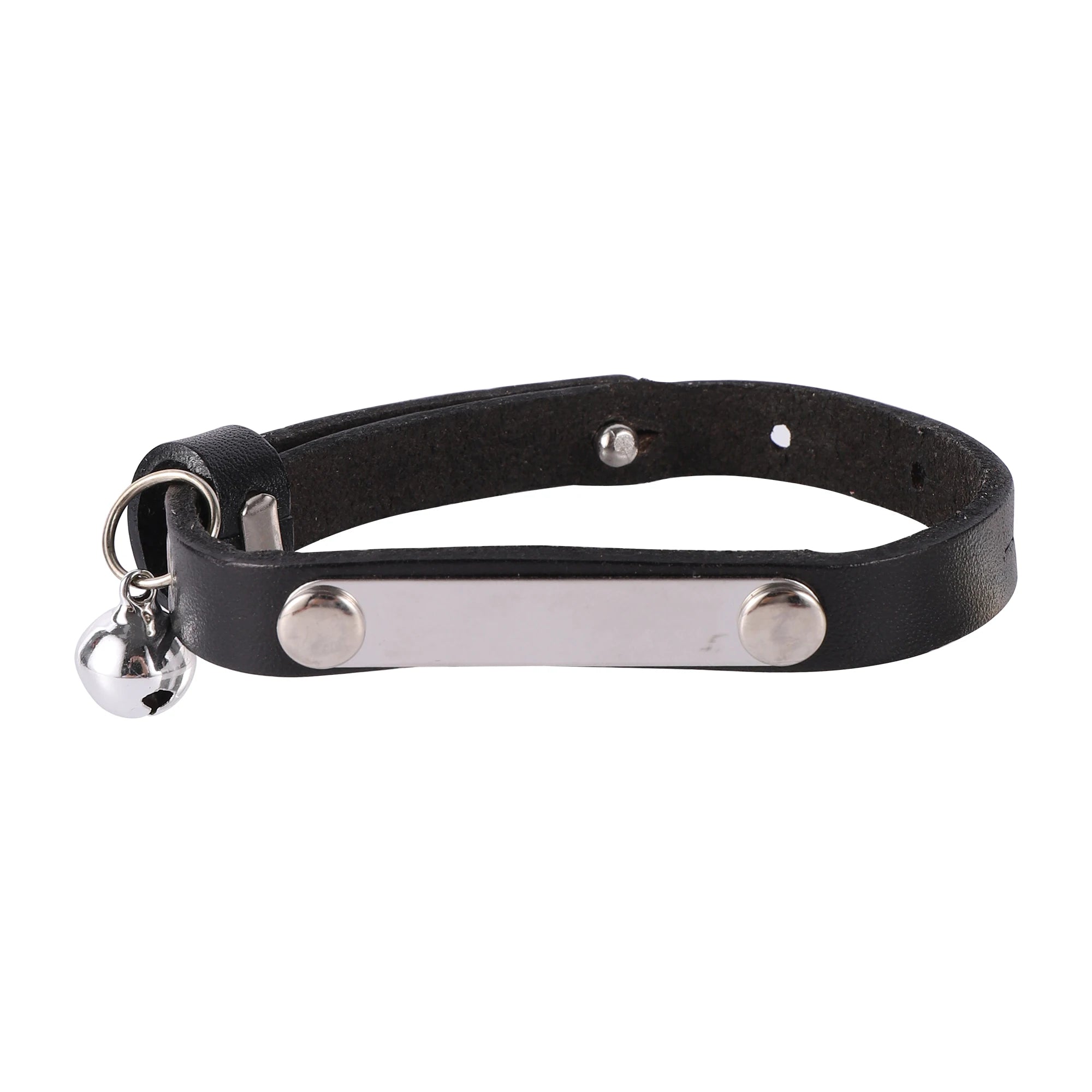 Personalized Leather Cat Collar Adjustable Anti-Loss with Bell