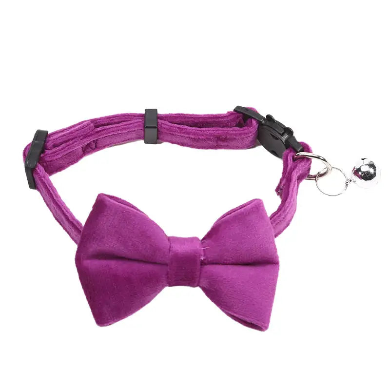 Cute Bowknot Cat Collar with Bell Adjustable Pet Collar