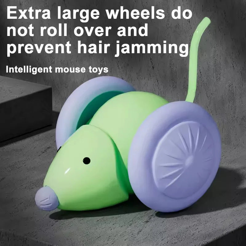 Pet Cat Toy Interactive Smart Mouse With Extra Large Wheels