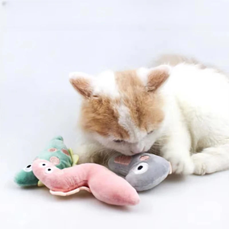Pet Anti-Bite Plush Toy Cartoon Doll Teeth Grinding Cat & Dog Toy