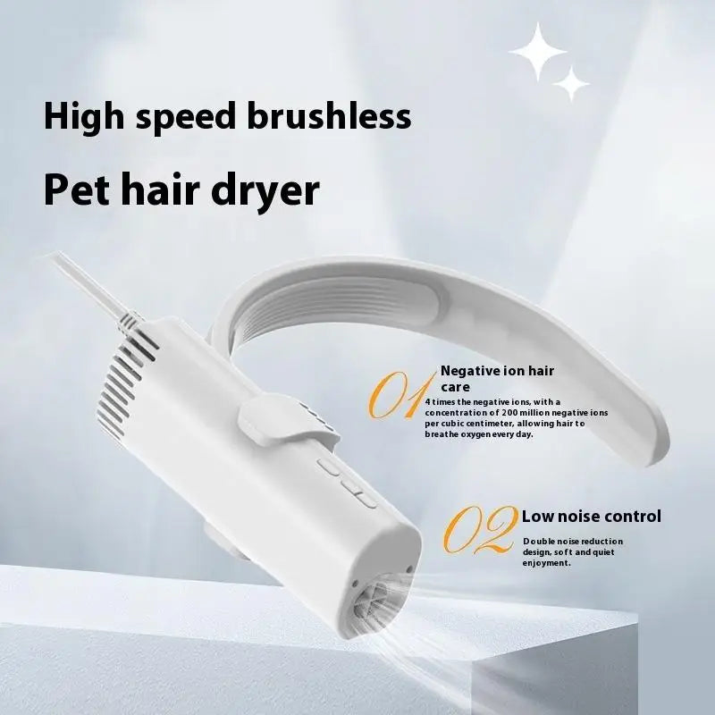 Pet Grooming Hair Dryer Silent High-Power Portable for Cats & Dogs