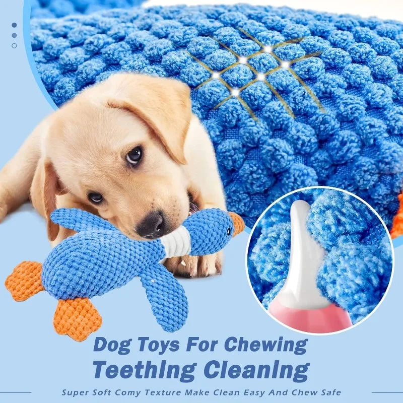 Indestructible Plush Pet Toy Chew & Squeak Toy for Dogs & Cats