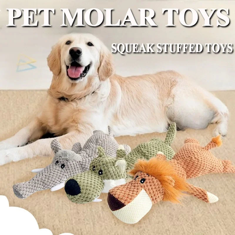 Plush Dog Toy for Large Dogs Durable Squeaky Chew Toy