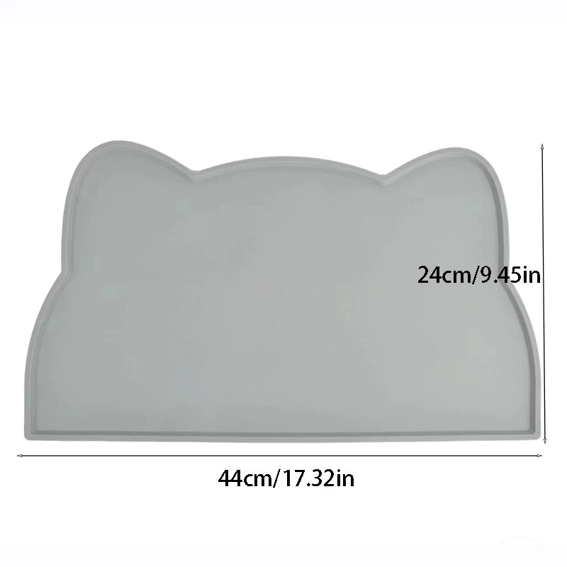 Silicone Pet Feeding Mat  Non-Stick Waterproof Dog & Cat Bowl Pad