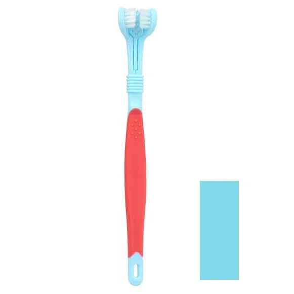 3-Sided Pet Toothbrush Tartar & Bad Breath Remover for Dogs & Cats
