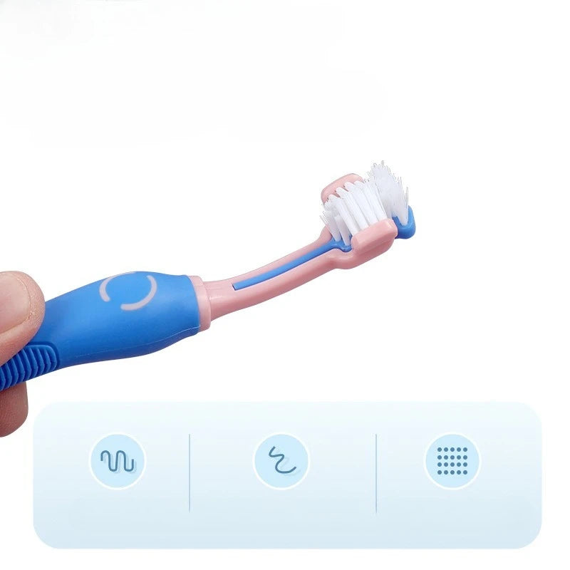 Pet Dental Care Kit Dog & Cat Toothbrush for Plaque Removal