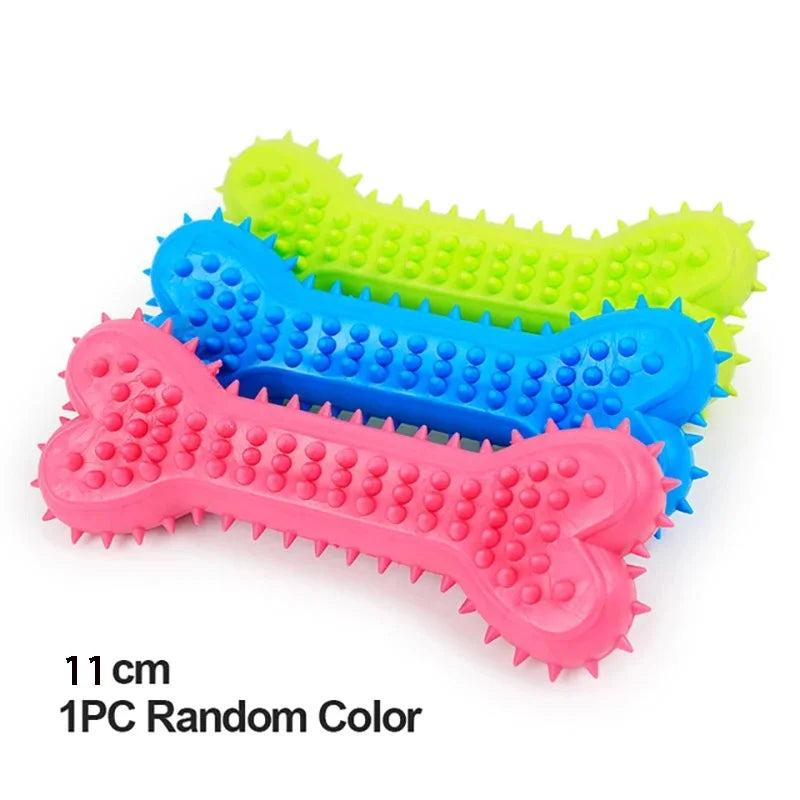 Durable Rubber Chew Toys for Small Dogs Teeth Cleaning Trainer