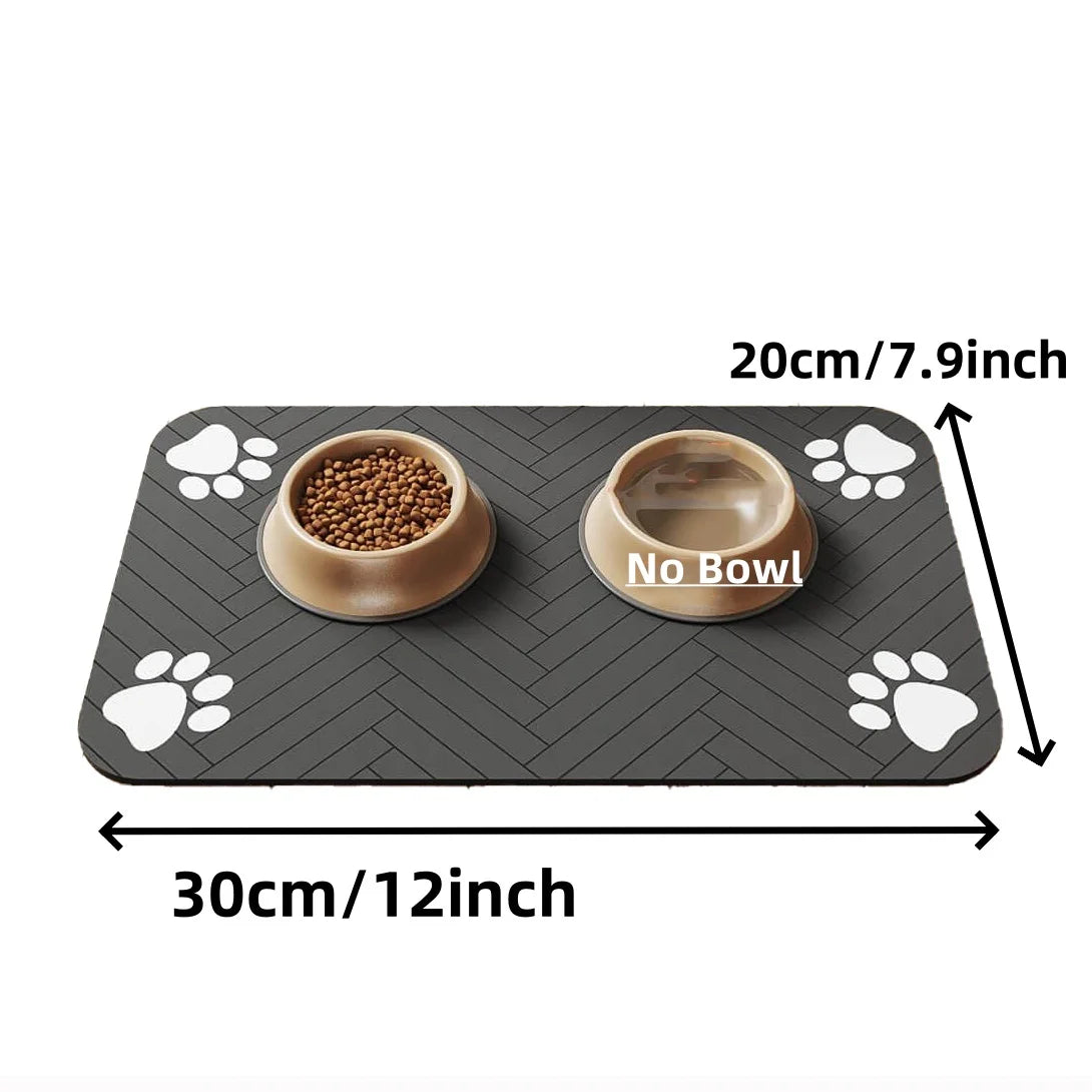 Pet Feeding Mat Waterproof Absorbent Bowl Placemat for Cats & Dogs