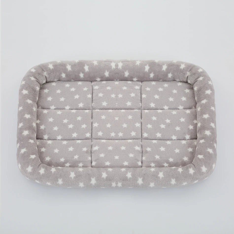 Soft Plush Pet Bed Square Dog & Cat Bed for Small, Medium & Large Pets