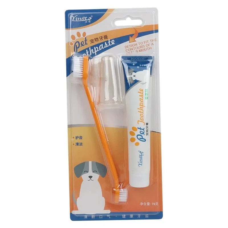 Pet Toothpaste & Toothbrush Set Dog & Cat Oral Care Kit
