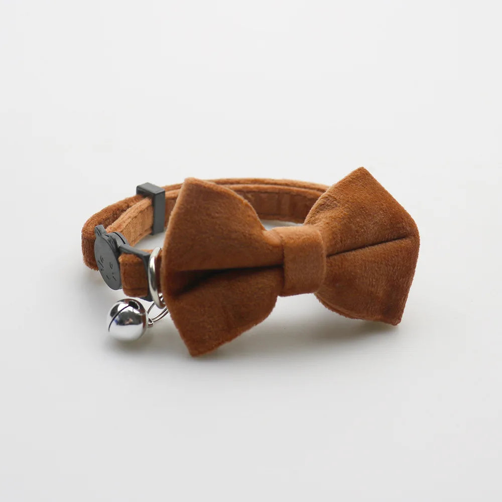 Cute Bow & Bell Cat Collars Adjustable Multicolor Pet Collars