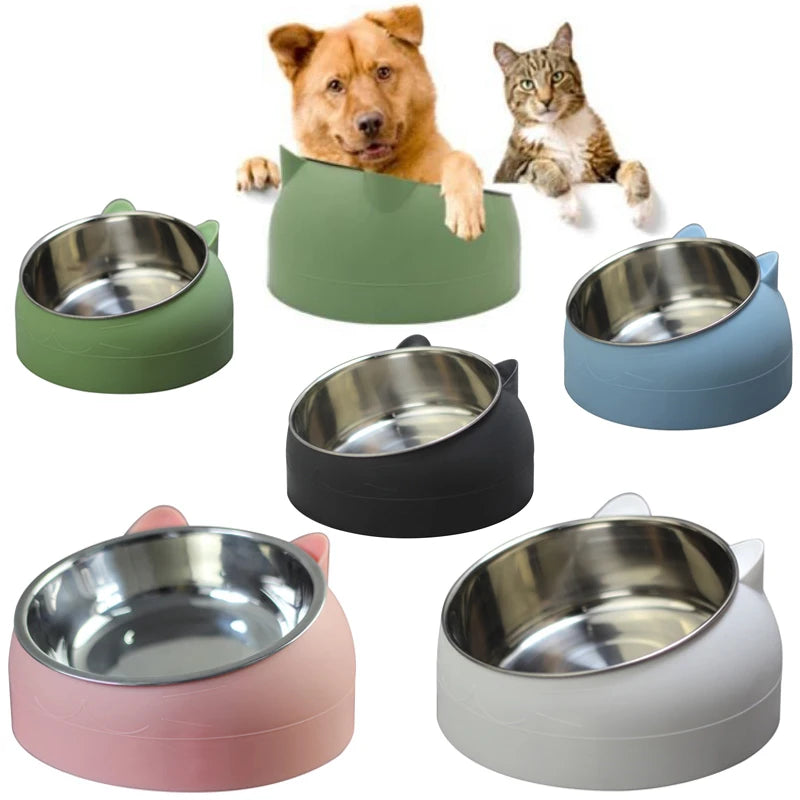 Stainless Steel Pet Bowls  Dog & Cat Food Water Feeder
